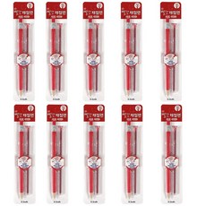 빨간 채점펜 10개+리필심20개 샤프식 채점 색연필 하늘빚은, 10팩, 2.6mm