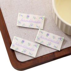 미소데이샵 플라워 핸드메이드 라벨 10p, 1세트, 퍼플