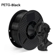 1KG 1.75mm 3D 프린터 필라멘트(2.2LBS) 플라스틱 PETG/PLA/ABS/TPU 필라멘트 엉킴 방지 버블 없음 3d 프린, 01  Mainland, 02 1KG PETG Black