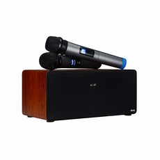 聲麥爾 KTV藍牙音響 支援雙人合唱與多種音效模式, 胡桃木色, 家居電視KTV藍牙音響