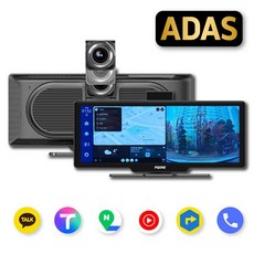 PQONE 카플레이 모니터 10.26인치 오토 안드로이드 올인원 애플 무선 블루투스 블랙박스 후방카메라 네비게이션, 26cm, PQONE모니터ADAS+SD카드