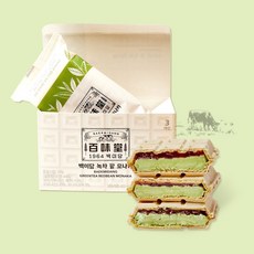 [냉동] 백미당 녹차팥 모나카 아이스크림, 6개, 140ml