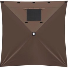 마스터캐노피 윈드 스크린 측면 패널 창문 포함 10x10 이스케이프 쉘터 캐노피 텐트용 방수 UV 차단 선쉐이드 부착 액세서리 커피 브라운 1개, Brown