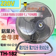 嚇嚇叫五金 18吋 桌扇 落地扇 工業桌扇 鋁葉桌扇 電風扇 壁扇 220V 強力型 通風扇 散熱扇 (台灣製造)