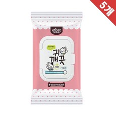 고양이 귀냄새 귀지청소 안심성분 물티슈 이어클리어 귀청결 냥이 귀세정 간편함 애묘, 5개, 150g