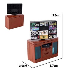 시티 카지노 게임 빌딩 블록 슬롯 스키 볼 콘솔 마작 포커 체스 테이블 브릭, 1개, 색상: 9. B1-72