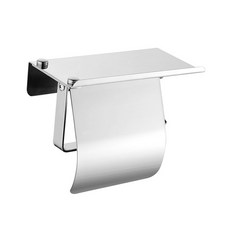 免打孔手機架置物架型衛生紙架, 亮銀（2套不干膠）