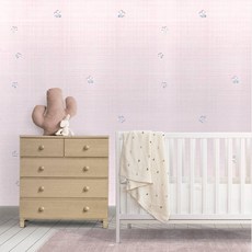 아이방 인테리어 실크벽지 단열 결로방지 핑크 꽃무늬 포인트 벽지 셀프도배, 상세페이지 참조