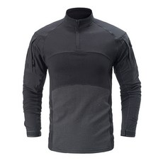 전술 택티컬 슈트 남성용 긴팔 통기성 빠른건조 아웃도어 등산복 상의, D_블랙