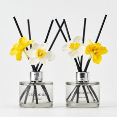 수선화 디퓨저 120ml X 2개 플러스, CO120ml/퓨어코튼, CO120ml/에이프릴프레쉬, 수선화/옐로우X2+수선화/화이트X2+쇼핑백/소