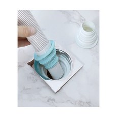 세탁호스 배수구 마개 세탁기호스연결, 화이트, 1