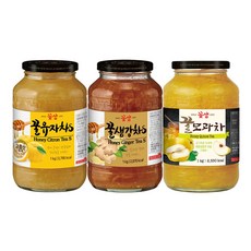꽃샘 꿀유자차S +꿀생강차S +꿀모과차, 1kg, 1개입, 3개