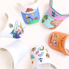 [핸즈스토어] 민화 썬캡 모자 만들기 6종 DIY 색칠공부, 민화 썬캡 모자만들기 - 도안없음, 1개