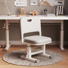 兒童成長學習椅，可調節高度，舒適靠背，承重200kg, 詳見包裝, 詳見包裝, 勤學款*【灰色】螺絲升降款,碳鋼腳 無扶手