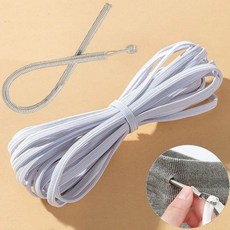 BEST-BB 바지 고무줄 밴드 끼우개 세트 10mm*10m, 1개, 화이트 1개, 화이트