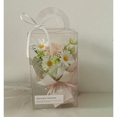 몽실이네 미니 조화 꽃다발 납골당 추모 기일 성묘 작은 꽃 선물, 화이트, 1개 화이트, 1개
