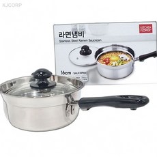 키친플라워 스텐 16cm 편수냄비 국물요리 이유식냄비, 상세페이지 기재
