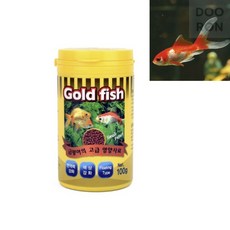 두론샵 골드피쉬 통 100g 물고기밥 금붕어 사료 물위에뜨는 구피먹이, 1개