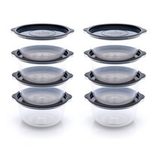 레몬글라스 전자레인지 냉동밥 보관용기 쿡앤밥 투명용기 650ml - 냉동실에 꺼내 전자렌지에 바로쓰는 국 밥 반찬 햇밥 용기, 네이비, 8개