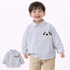 아동 남방 아동 남아 여아 긴팔 면셔츠 봄가을 키즈 데일리룩