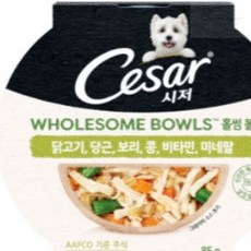 리치썬샵 시저 홀썸 볼 닭고기 당근 보리 콩 85g 강아지습식캔