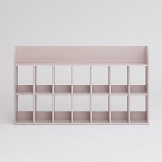 바이브 컬러 원목 책장 교구장, 2단, 인디핑크