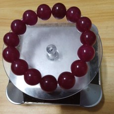 天然玉化14mm玫紅舒俱來手串，舒緩壓力，平衡身心靈，增添個人魅力，送禮自用皆宜