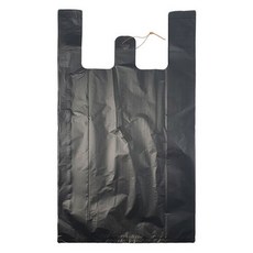 월드크린 손잡이 비닐 봉투 검정, 25L, 100개