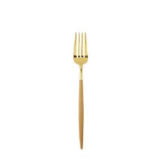 Cutipol GOA 焦糖金霧面不銹鋼 18.5 cm點心叉 葡萄牙手工餐具, 1個
