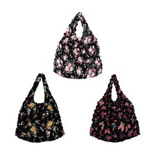 쭈글이가방 (이거찜)쭉쭉 늘어나는 시장 가방 휴대용포켓, 늘어나는 시장 가방 노란장미