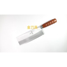 金刀具#A007鐵店出品 三合鋼片刀 中式廚刀切菜刀 蔬果營業用刀 中餐烹調丙級適用, 1個, 中式不鏽鋼料理刀