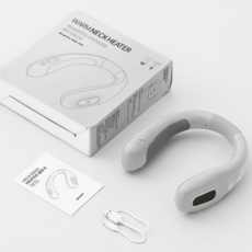 웜 넥히터 겨울용 충전식 온도조절 난로, 화이트, 화이트