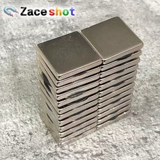 [제이스샷] 길이 20mm x 폭 20mm x 두께 3mm 사각 네오디뮴 자석, 24개, 실버