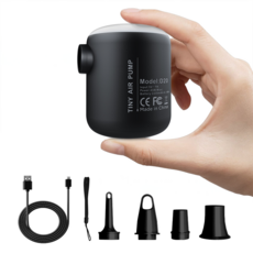 와이피 다기능 휴대용 에어펌프 압축팩 공기흡입기 진공압축기, 1세트, 블랙