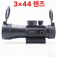 3X44 더미 조준기 그린닷 홀로그램 명확한시야 빠른조준 도트사이트 전술 HD101 스코프 광학 라이플 제품, 3. 3배 스코프 수동조정 플립커버