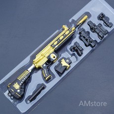 총기 다이캐스트 모형 합금 저격총 소총 24종 AK 에땁 그로자 스칼 브스스 스크스, 22cm/M416/라이온킹, 1개