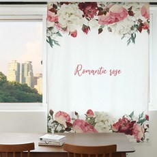 빛차단 암막커튼 S18 로맨틱 로즈 XL 140X230cm 디지털프린팅 긴창커튼 현관 가리개 베란다 가림막
