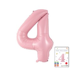 메리파티 대형 점보 숫자 은박 풍선 파스텔, 선택안함, 1p, 점보 숫자풍선_파스텔 핑크4