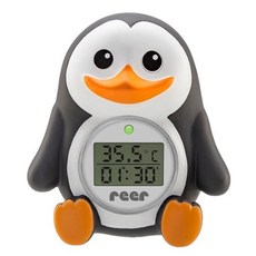 Baby City娃娃城 德國《REER》小企鵝LED洗澡水溫度計 寶寶洗澡必備 安全準確測溫