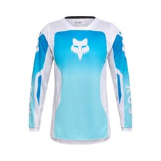 Fox Racing 청소년용 여아용 180 모토크로스 더트 바이크 저지 블루/화이트 쉴드 XL 161351