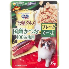 실버 스푼 고양이 음식 미츠 스타 미식 파우치 가다랭이 100% 사용 플레이크 가다랭이 35g×12개 세트 35g x 12, 1개, 1g