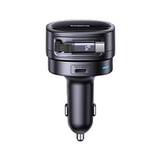 Baseus倍思 LQ VR1 60W伸縮線 Type-C快充 雙孔車充, 星際黑, BSCCTXUCC