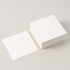 아트페이퍼 반코팅 무지 종이카드 100매(10x10cm)