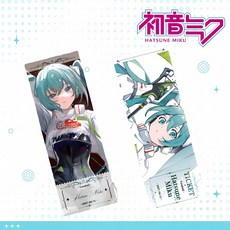 하츠네 미쿠 레이저 티켓 굿즈 양면 포토카드 책갈피, 1개, 레이싱