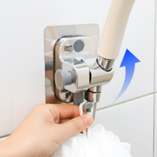 아르본드 강력부착 욕실걸이 샤워기거치대, 실버, 1개