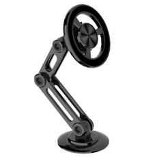 금속 거치대 강한 자석 자동차 휴대폰 거치대 접이식 전화 스탠드 에어 벤트 자석 마운트 GPS 지지대 360 ° 회전, 1)Black