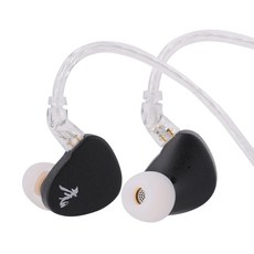 WGZBLON SHU 드라이버 2DD HiFi 인이어 헤드폰(전문가급 DAC 칩 및 은도금 케이블 포함), Black 4.4 No MIC