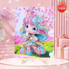 冰淇淋公主鑽石貼畫 23*30cm 兒童DIY 鑽石貼畫 兒童手作, 冰淇淋公主F, 1個