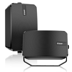 Inwa 10.2cm(4인치) 야외 패시브 스피커 각 내후성 벽 마운트 40W 풀 레인지 사운드가 있는 유선 PA 시스템 수영장 파티오 차고 및 실내 사용을 위한 브래킷, Inwa 10.2cm(4인치) 야외 패시브 스피커, 각