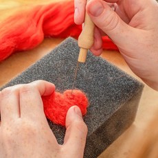 펠팅 니들 핸들 우드 교체용 펀치 도구 울 펠트 공예 예술, 1개